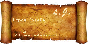 Lopos Jozefa névjegykártya
